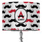 Mustache Print 16" Drum Lamp Shade - Fabric (Personalized)