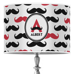 Mustache Print 16" Drum Lamp Shade - Poly-film (Personalized)