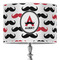 Mustache Print 16" Drum Lampshade - ON STAND (Poly Film)