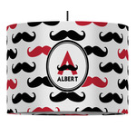 Mustache Print Drum Pendant Lamp (Personalized)