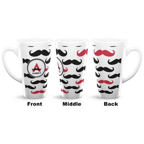 Mustache Print 16 Oz Latte Mug - Approval
