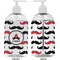 Mustache Print 16 oz Plastic Liquid Dispenser- Approval- White