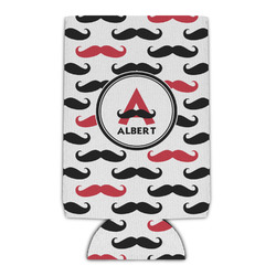 Mustache Print Can Cooler (Personalized)