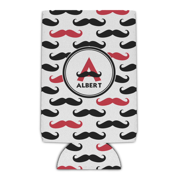 Custom Mustache Print Can Cooler (16 oz) (Personalized)