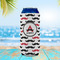 Mustache Print 16oz Can Sleeve - LIFESTYLE
