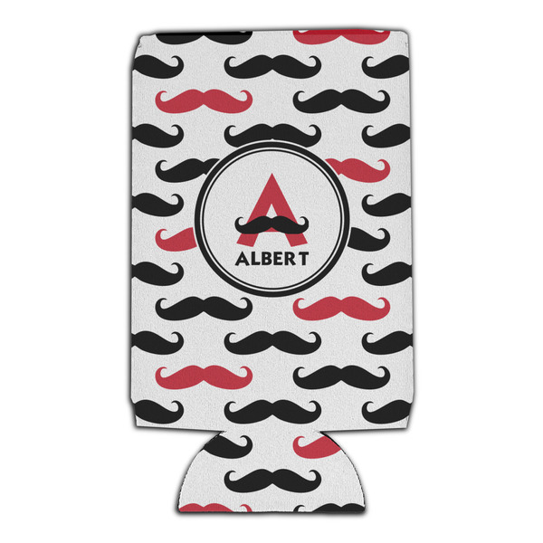 Mustache Print 16oz Can Sleeve - Set of 4 - FRONT