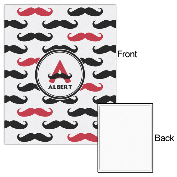 Mustache Print 16x20 - Matte Poster - Front & Back