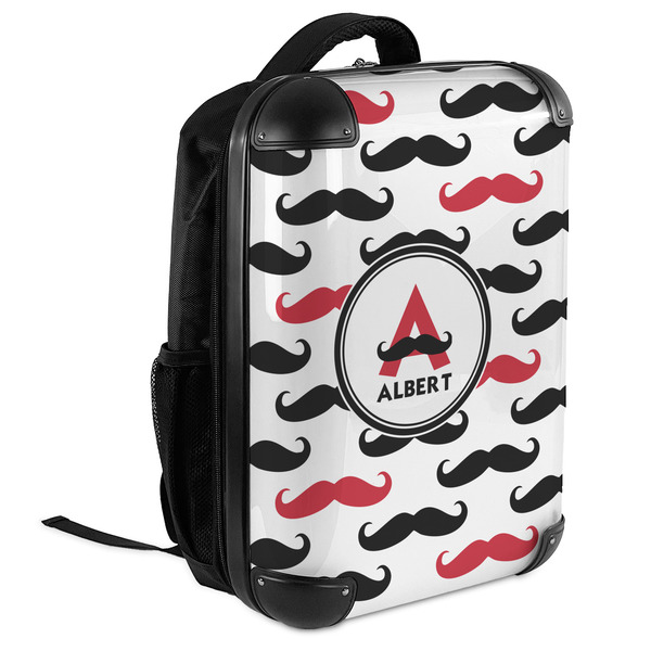 Mustache Print 18" Hard Shell Backpacks - ANGLED VIEW