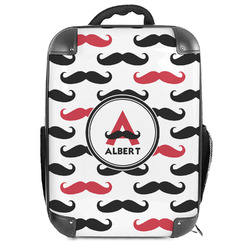 Mustache Print Hard Shell Backpack (Personalized)
