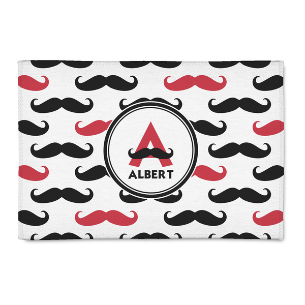 Custom Mustache Print 2' x 3' Indoor Area Rug (Personalized)