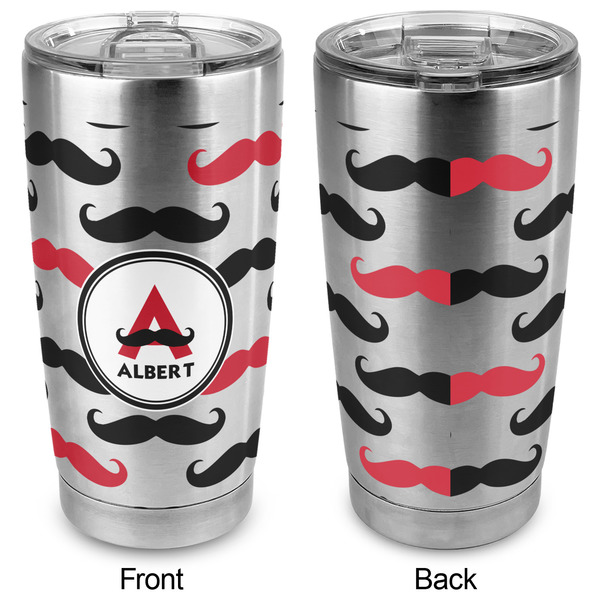 Mustache Print 20oz SS Tumbler - Full Print - Approval