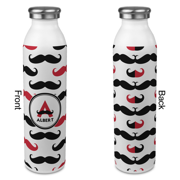 Mustache Print 20oz Water Bottles - Full Print - Approval