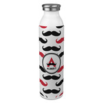 Mustache Print 20oz Stainless Steel Water Bottle - Full Print (Personalized)