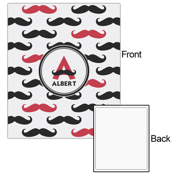 Mustache Print 20x24 - Matte Poster - Front & Back