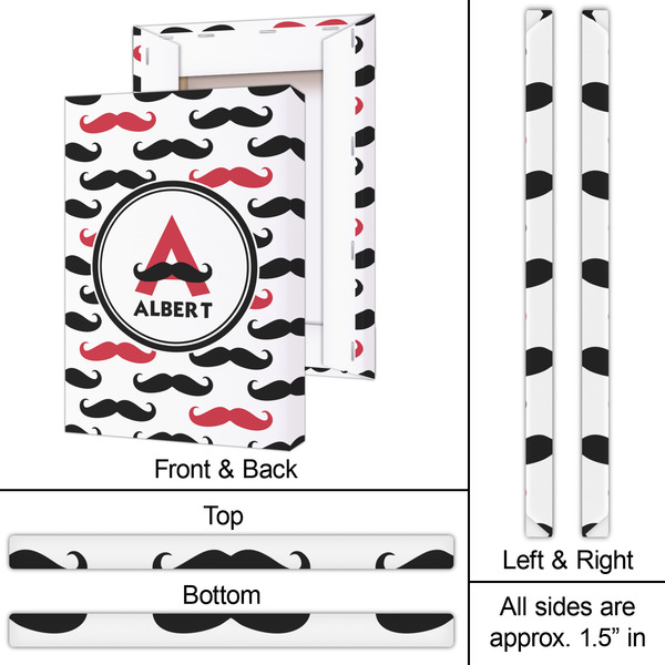 Mustache Print 20x30 - Canvas Print - Approval