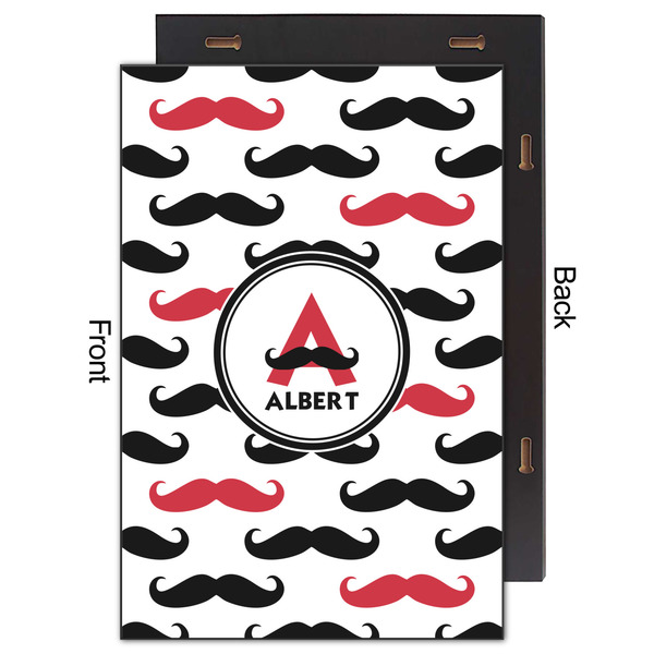 Mustache Print 20x30 Wood Print - Front & Back View