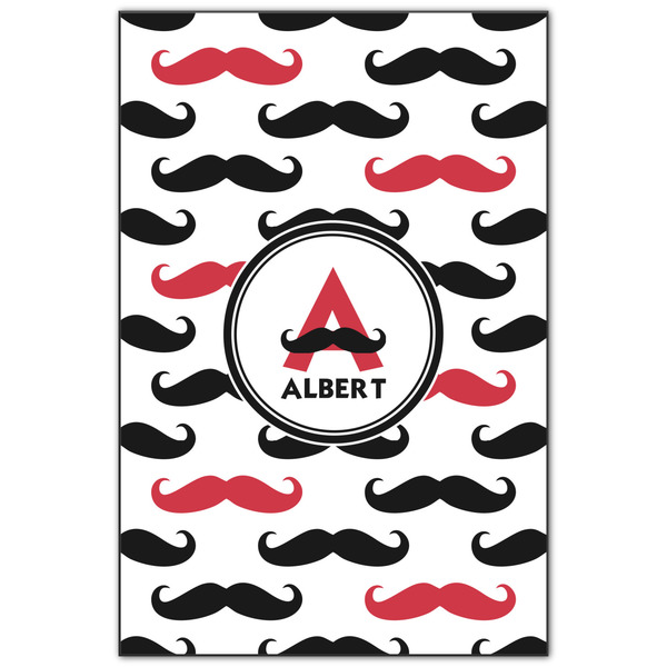 Custom Mustache Print Wood Print - 20x30 (Personalized)