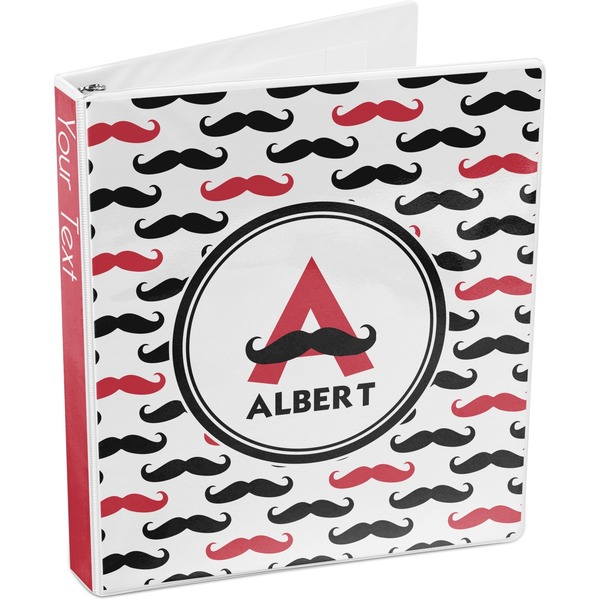 Mustache Print 3-Ring Binder 3/4 - Main