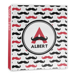 Mustache Print 3-Ring Binder - 1 inch (Personalized)