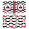 Mustache Print 3 Ring Binders - Full Wrap - 1" - APPROVAL