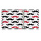 Mustache Print 3 Ring Binders - Full Wrap - 1" - OPEN INSIDE