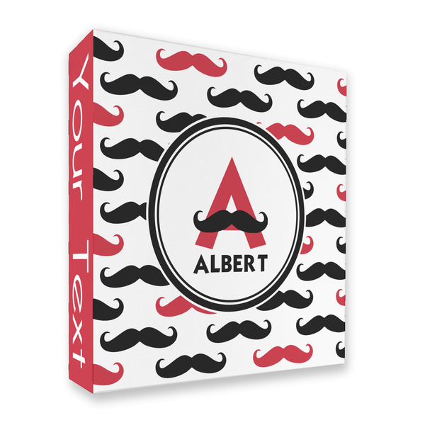 Custom Mustache Print 3 Ring Binder - Full Wrap - 2" (Personalized)