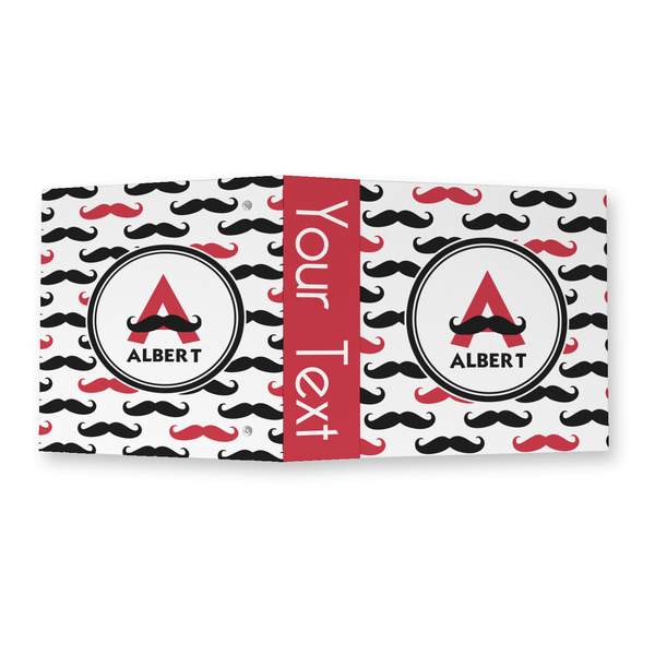 Mustache Print 3 Ring Binders - Full Wrap - 2" - OPEN OUTSIDE