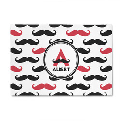Mustache Print 4' x 6' Patio Rug (Personalized)