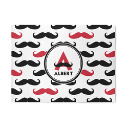 Mustache Print 5' x 7' Patio Rug (Personalized)