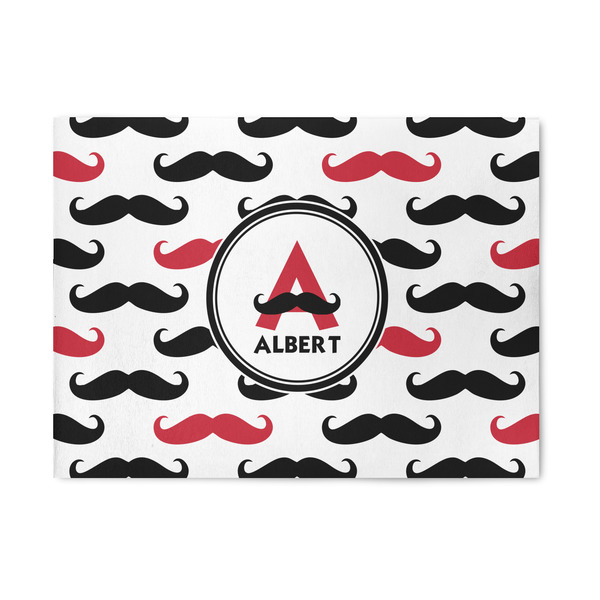Custom Mustache Print 5' x 7' Patio Rug (Personalized)