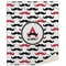 Mustache Print 50x60 Sherpa Blanket