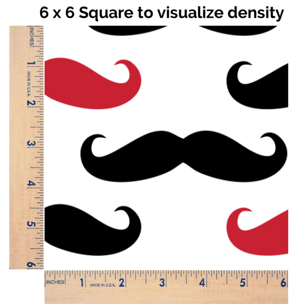 Mustache Print 6x6 Swatch of Fabric