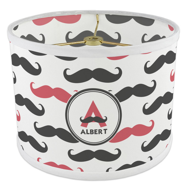 Mustache Print 8" Drum Lampshade - ANGLE Poly-Film