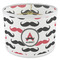 Mustache Print 8" Drum Lampshade - ANGLE Poly-Film