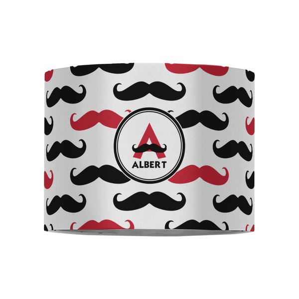Mustache Print 8" Drum Lampshade - FRONT (Fabric)