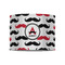 Mustache Print 8" Drum Lampshade - FRONT (Fabric)