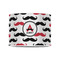 Mustache Print 8" Drum Lampshade - FRONT (Poly Film)