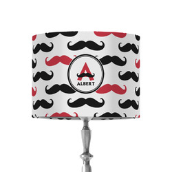 Mustache Print 8" Drum Lamp Shade - Fabric (Personalized)