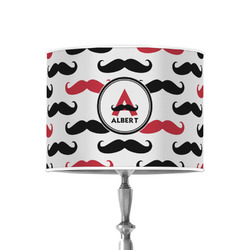 Mustache Print 8" Drum Lamp Shade - Poly-film (Personalized)