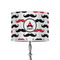 Mustache Print 8" Drum Lampshade - ON STAND (Poly Film)