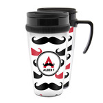 Mustache Print Acrylic Travel Mug (Personalized)