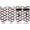Mustache Print Adult Ankle Socks - Double Pair - Front and Back - Apvl
