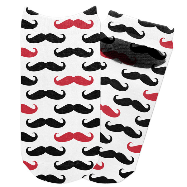 Custom Mustache Print Adult Ankle Socks