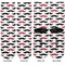 Mustache Print Adult Crew Socks - Double Pair - Front and Back - Apvl
