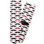 Mustache Print Adult Crew Socks