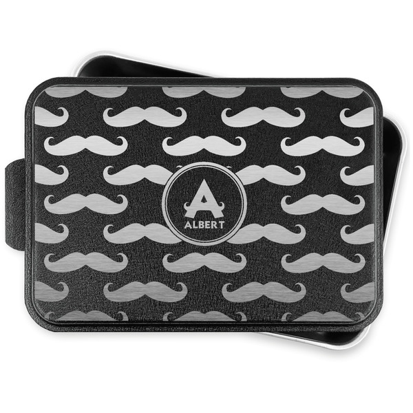 Custom Mustache Print Aluminum Baking Pan with Lid (Personalized)