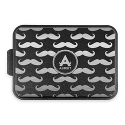 Mustache Print Aluminum Baking Pan with Black Lid (Personalized)