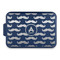 Mustache Print Aluminum Baking Pan with Navy Lid (Personalized)