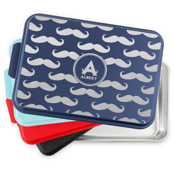Mustache Print Aluminum Cake Pan with Lid - PARENT/MAIN