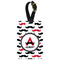 Mustache Print Metal Luggage Tag w/ Name and Initial